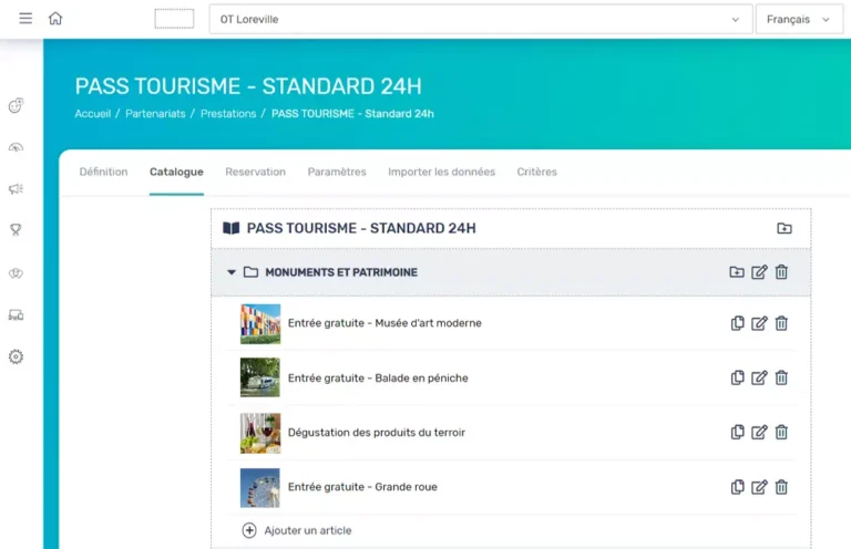 Construisez le Pass Tourisme qui vous ressemble