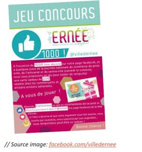 Flyer promotion jeu concours organisé par la ville d'Ernée