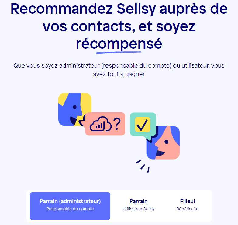 Aperçu du programme de parrainage du CRM Sellsy