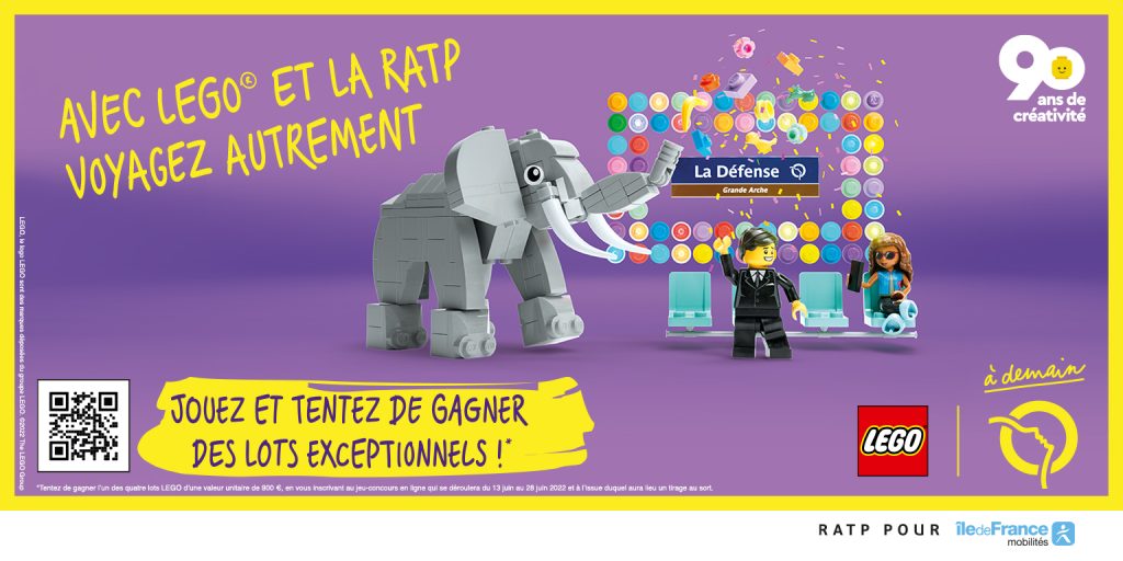 Visuel du jeu concours lancé par la marque Lego en partenariat avec la RATP