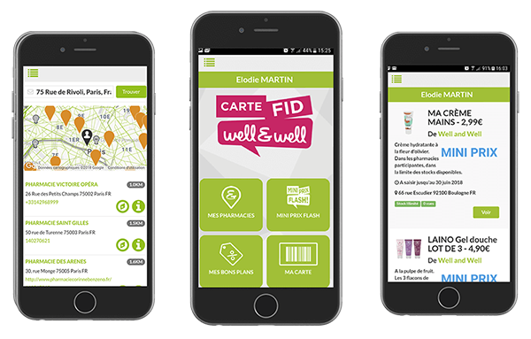 Application mobile pour les pharmacies Well & Well