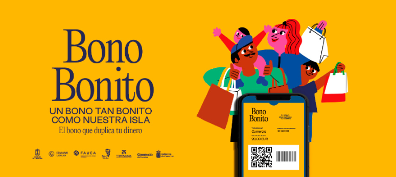 Visuel de promotion de l'opération "Bono Bonito", des bons d'achat subventionnés par les pouvoirs publics