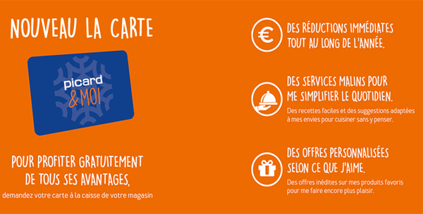 Programme de fidélité Picard Visuel qui promeut le programme de fidélité de la marque Picard