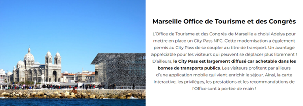 Article du site pass-tourisme.fr précisant que la ville de Marseille a choisi le City Pass.