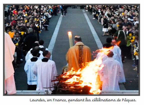 Cérémonie de Pâques à Lourdes