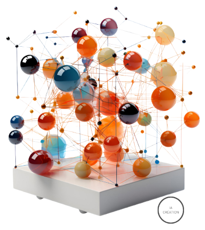 globes connectés entre eux de plusieurs couleurs