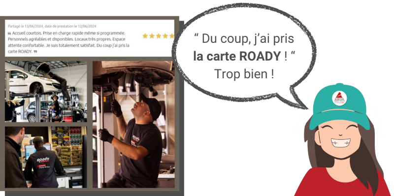 un avis client très positif de lenseigne roady