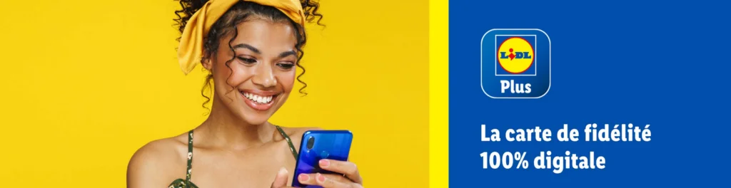 Visuel de Lidl Plus, la carte de fidélité digitale. ©lidl.fr