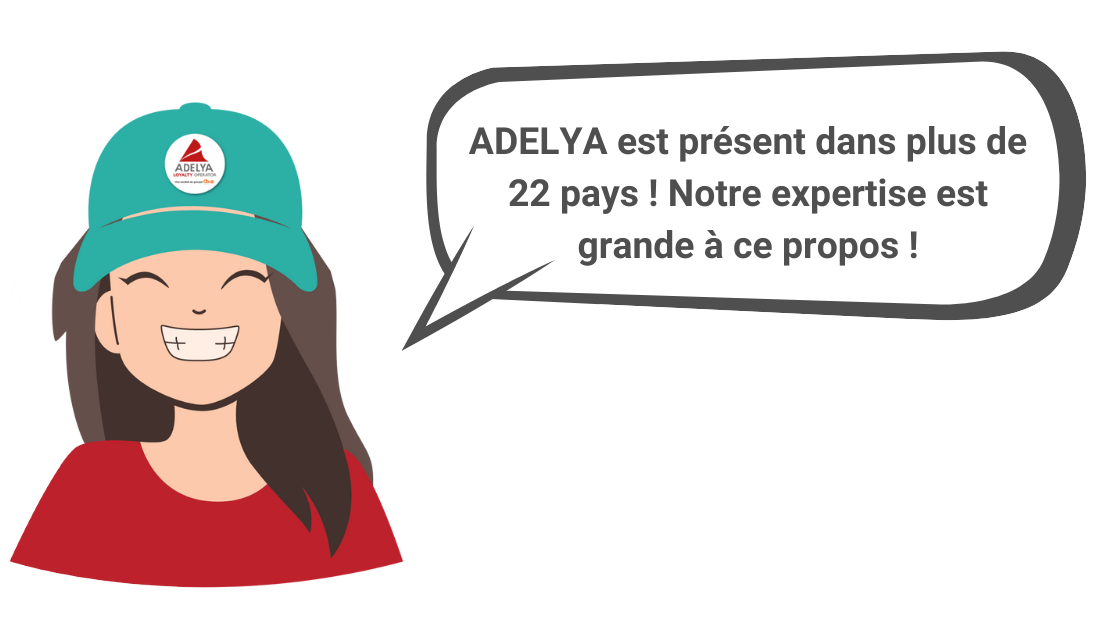 Personnage qui indique qu'Adelya est présent dans 22 pays