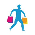 Personnage qui fait du shopping - ADELYA Personnage qui fait du shopping