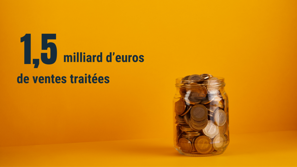 1.5 milliard d'euros de ventes traitées - ADELYA 1.5 milliard d'euros de ventes traitées