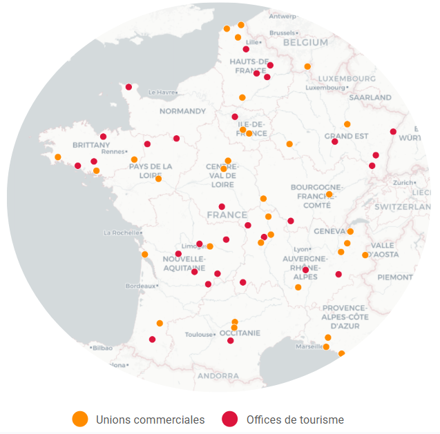 Carte des Références Territoires Adelya 2025