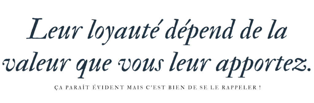 Citation sur la valeur apportée au client
