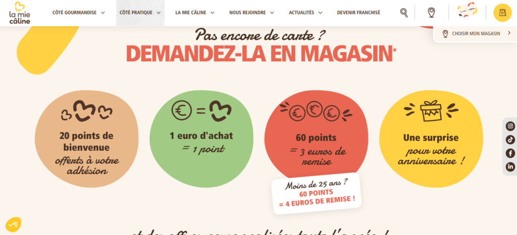 La mie caline offre moins de 25 ans