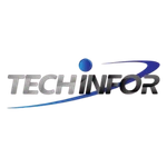 3D metallic wordmark logo with a blue swoosh and blue globe accent.