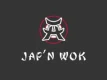 Jap'n Wok logo: a white stylized letter A with a chef's hat inside a red circle, with the text JAP'N WOK beneath on a dark background.